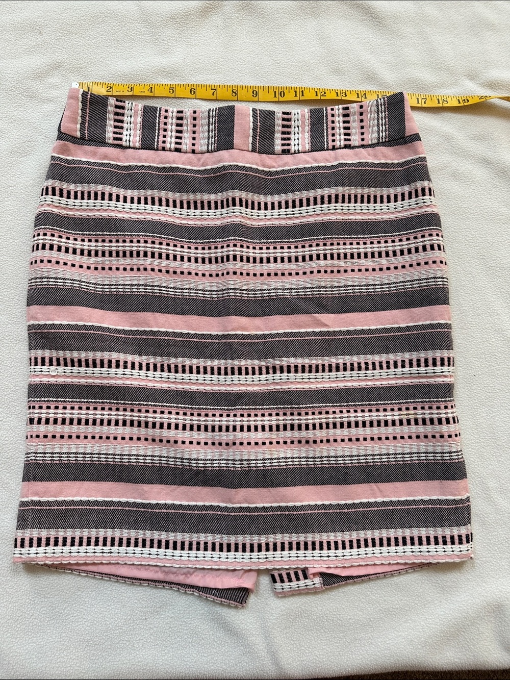 Loft Pink, Gray/Black Skirt Size 10
